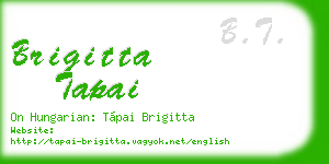 brigitta tapai business card